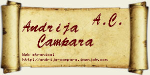 Andrija Čampara vizit kartica